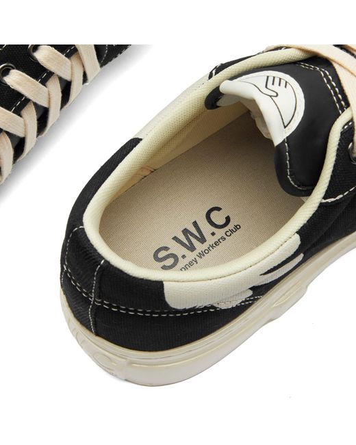 Stepney Workers Club Black Shroom Hands Dellow Cupsole Sneakers for men