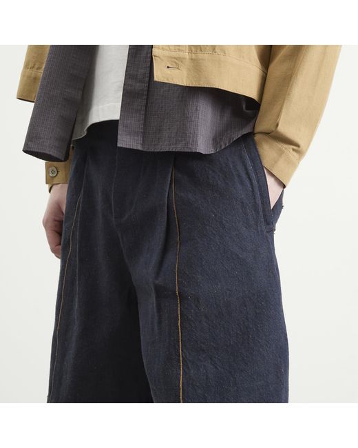 Ganter Blue Cottonopolis Shorts for men