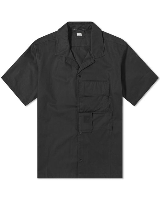 C P Company Black Metropolis Gabardine S/S Shirt for men