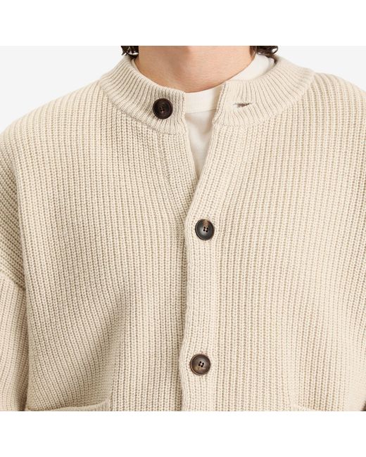 FRIZMWORKS Natural Heavy Wool Cardigan for men