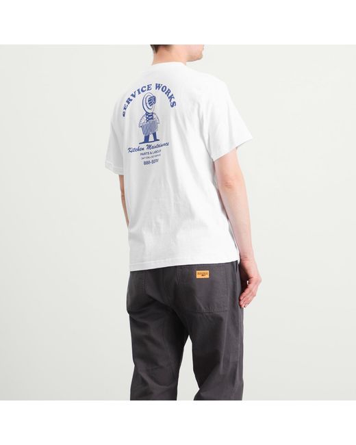 Service Works White Maintenance Tee for men