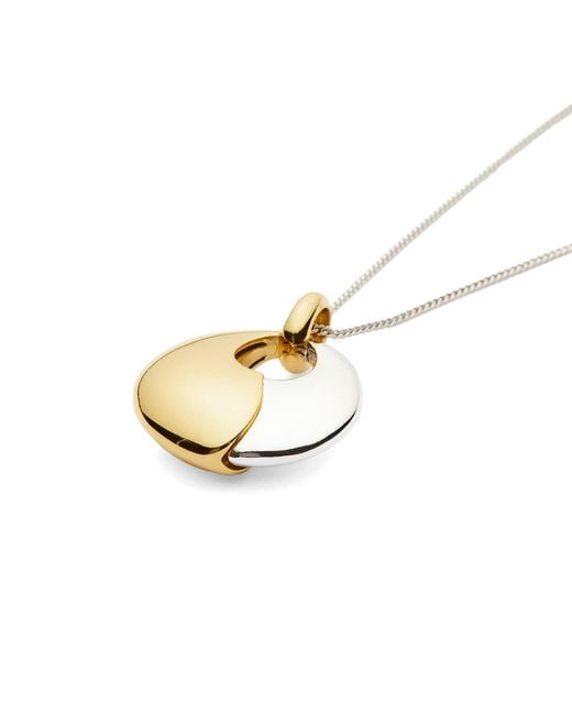 Missoma Metallic Sculptural Pebble Pendant Necklace