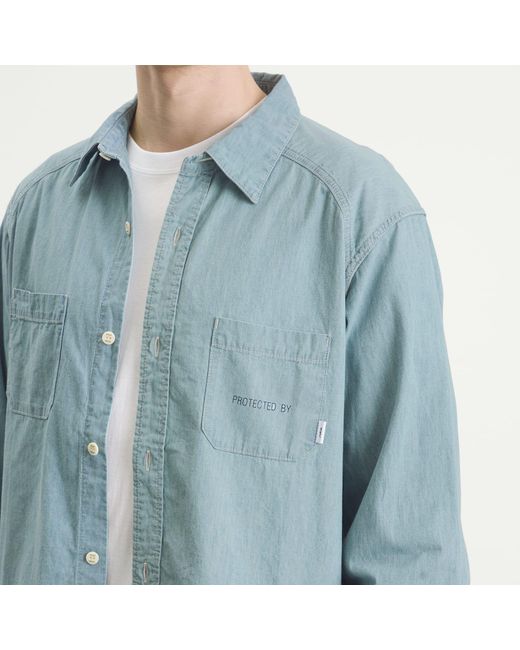 (w)taps Blue Cb Long Sleeve Shirt for men
