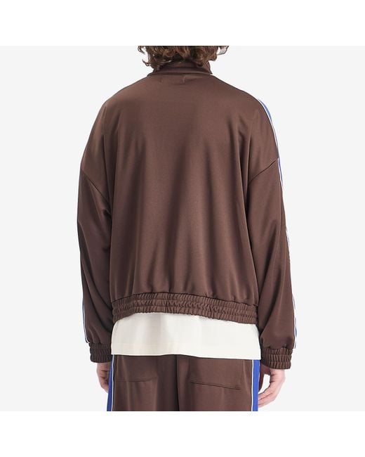 Cole Buxton Brown Contrast Tape Track Jacket for men