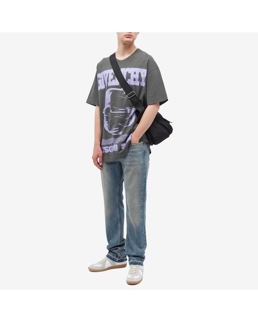 Givenchy Gray Ring Graphic Logo T-Shirt for men