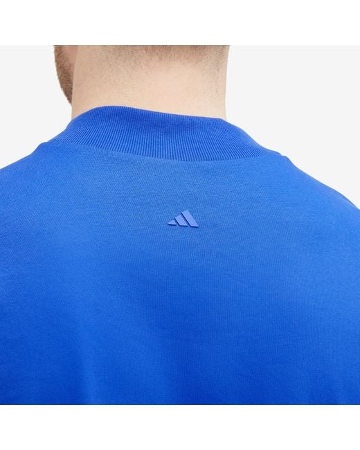Adidas Blue Basketball T-Shirt for men