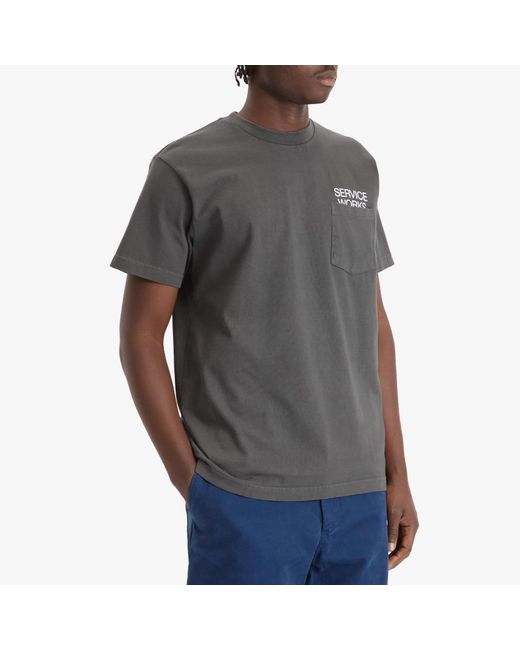 Service Works Gray Nourish Pocket Tee for men