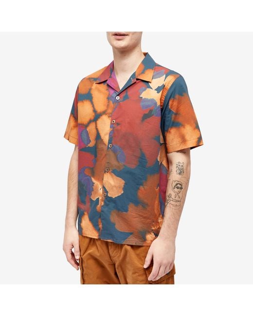 Paul Smith Blue Floral Vacation Shirt for men