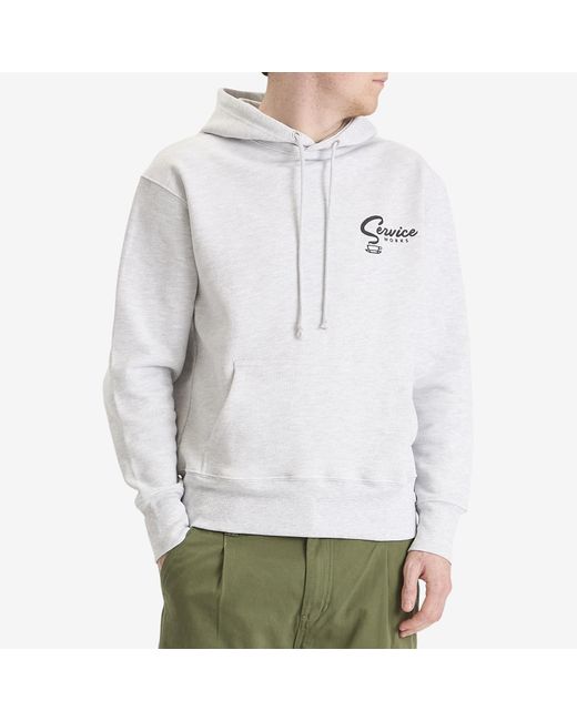 Service Works White Espresso Hoodie for men