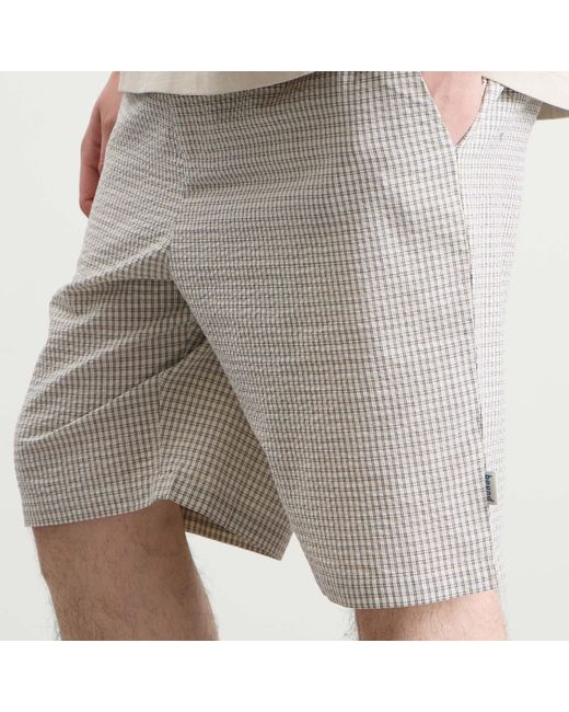 BOUND White Gingham Shorts for men