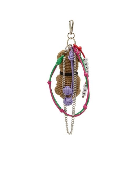 Charles Jeffrey Metallic Character Crochet Bag Charm