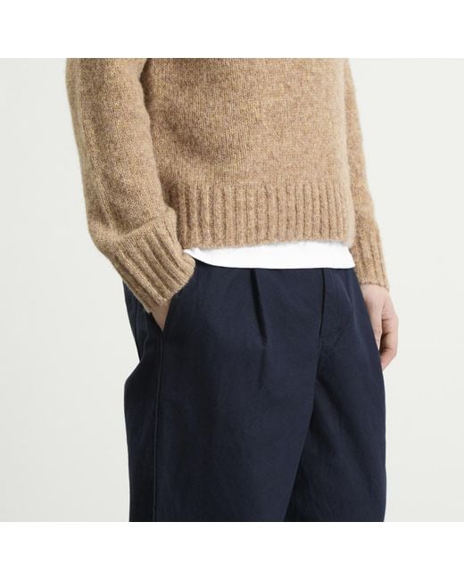 Folk Blue Wide Fit Trousers for men