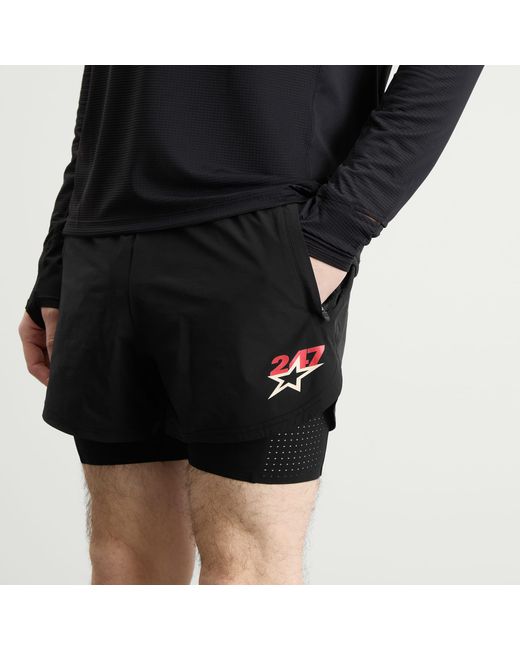 REPRESENT 247 Black Hybrid Short for men