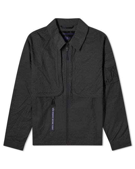 Alpha Industries Black Uv Utility Overshirt for men