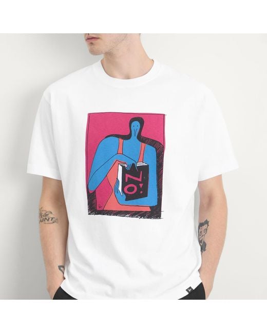 by Parra White No Books T-Shirt for men