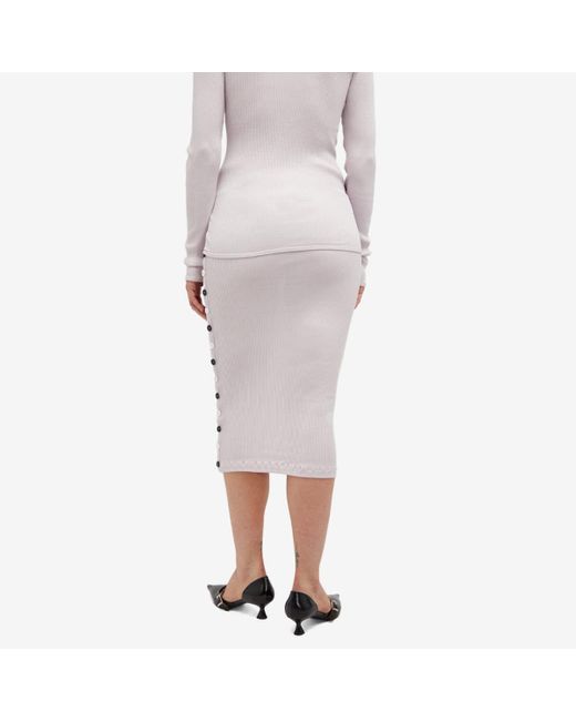 OperaSPORT White Linda Seamless Midi Skirt