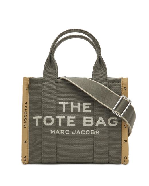 Marc Jacobs Green The Small Tote Jacquard Bronze
