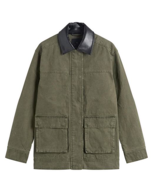 Anine Bing Green Sean Wax Jacket