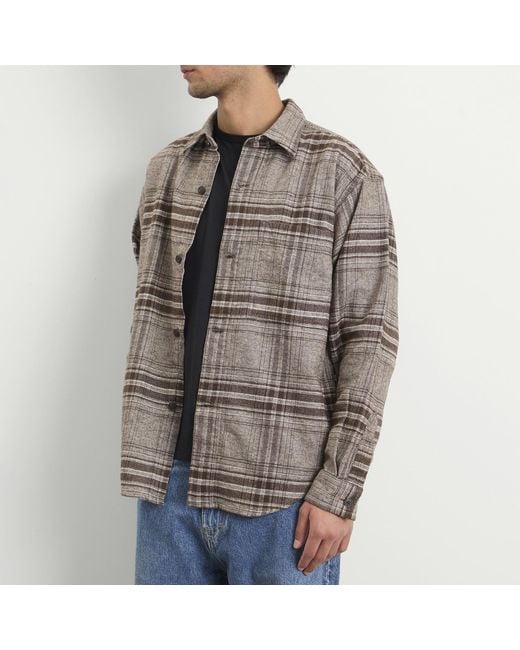 NN07 Gray Adwin Check Overshirt for men