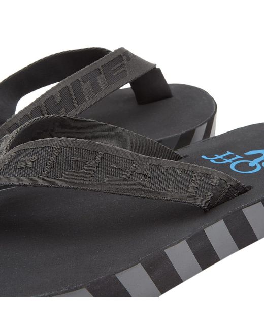 Off White c o Virgil Abloh Industrial Flip Flop Slider in Black