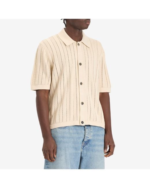 Corridor NYC Natural Acid Wash Knit Shirt for men