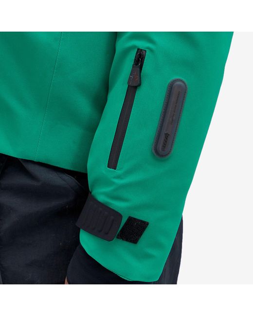3 MONCLER GRENOBLE Green Chanavey Hooded Ski Jacket