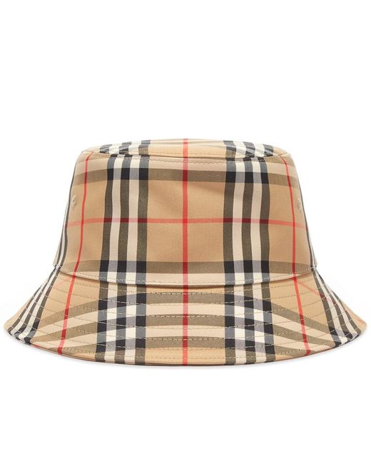 Burberry Vintage Check Cotton-blend Bucket Hat in Brown for Men - Save 46%  | Lyst