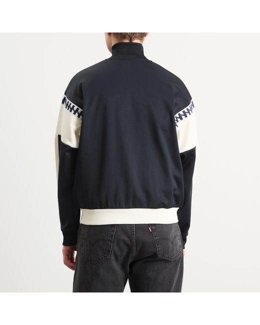 Fred Perry Black Meyba Cut And Sew Track Jacket for men