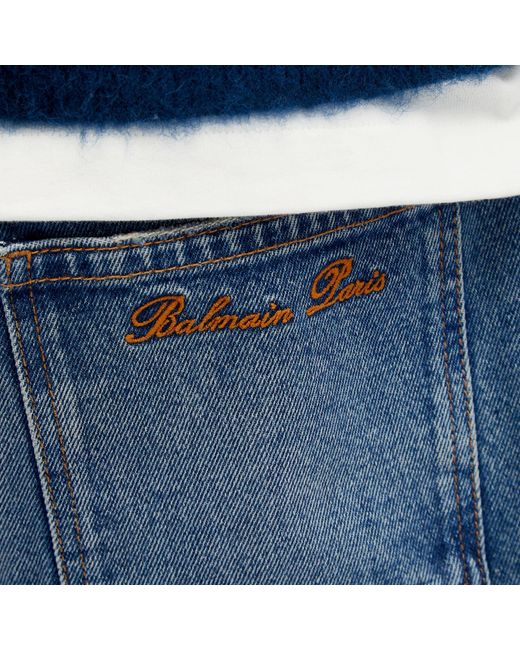Balmain Blue Regular Denim Jeans for men
