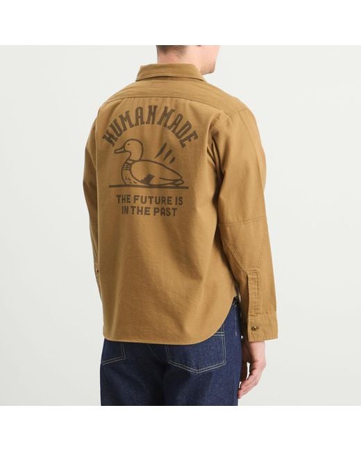 Human Made Brown Work Shirt for men