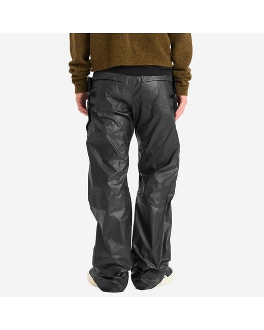 Rick Owens Gray Coated Poplin Stefan Cargo for men
