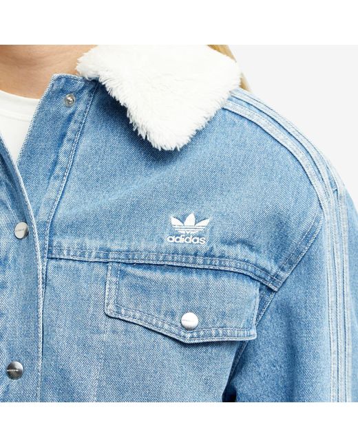 adidas Neutral Court Denim Jacket in Blue | Lyst Canada