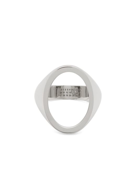 Open Signet Ring MM6 by Maison Margiela Open Signet 4Mm Ring in Metallic for Men | Lyst