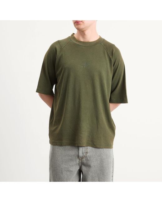 Umbro Green Washed High Neck Boxy T-Shirt for men