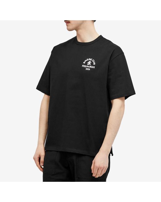 FRIZMWORKS Black Bowling Club T-Shirt for men