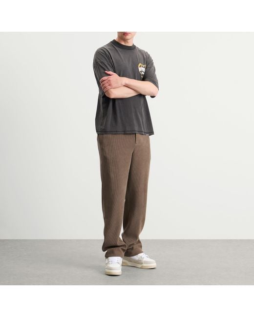 Represent Brown Ribbed Hybrid Pant for men