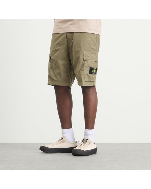 Stone Island White Low Top Sneakers for men
