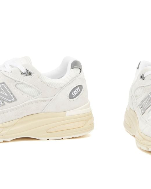 New Balance White U991Ow2 Sneaker Made