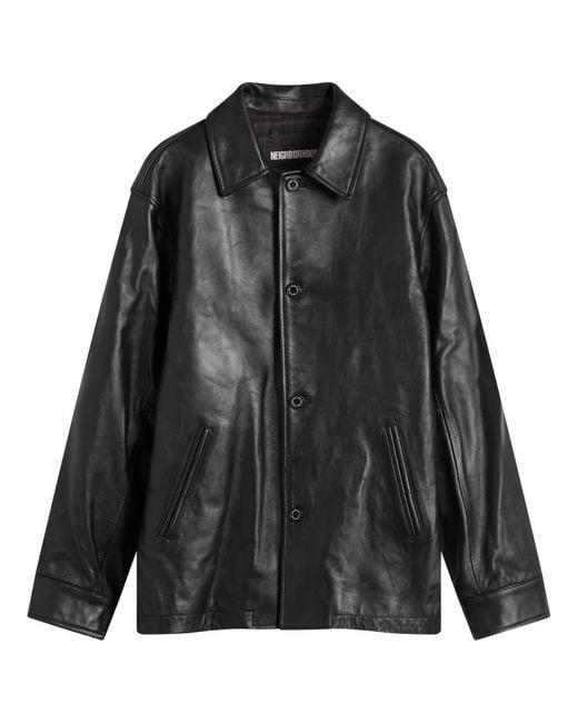 ジャケット・アウター NEIGHBORHOOD LEATHER CAR COAT BLACK M Neighborhood Leather Car Coat in Black for Men | Lyst UK