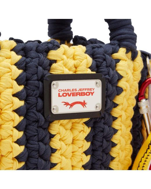 Charles Jeffrey Yellow Knitted Bucket Bag