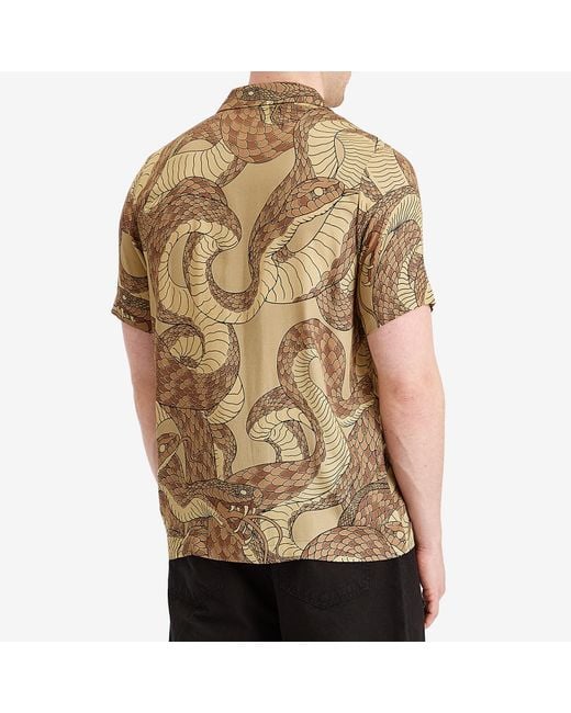 Maharishi Brown Snakeskin Vacation Shirt for men