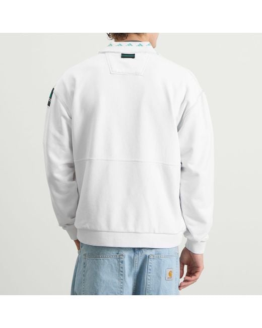 Adidas White Golf Eqt Quarter-Zip Top for men