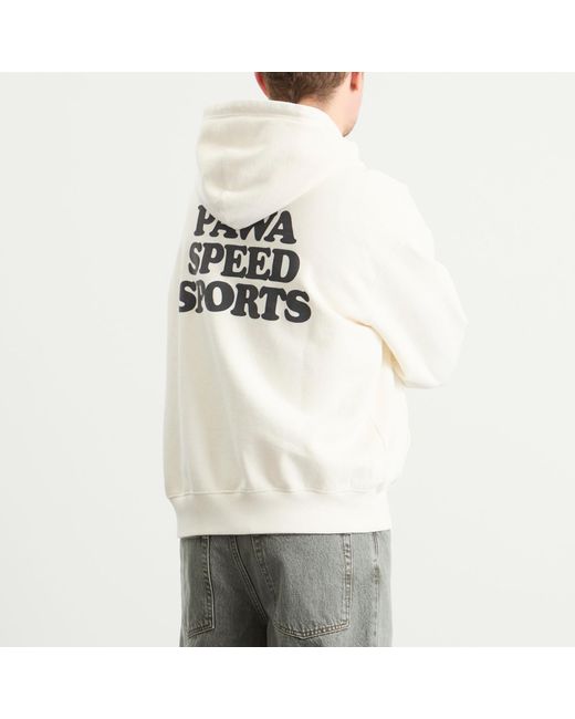 Pawa Speed Sports White Doggo Zip Hoodie for men