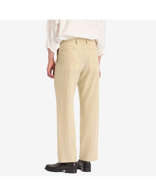 Auralee Natural Light Cotton Wool Viyella Slacks for men