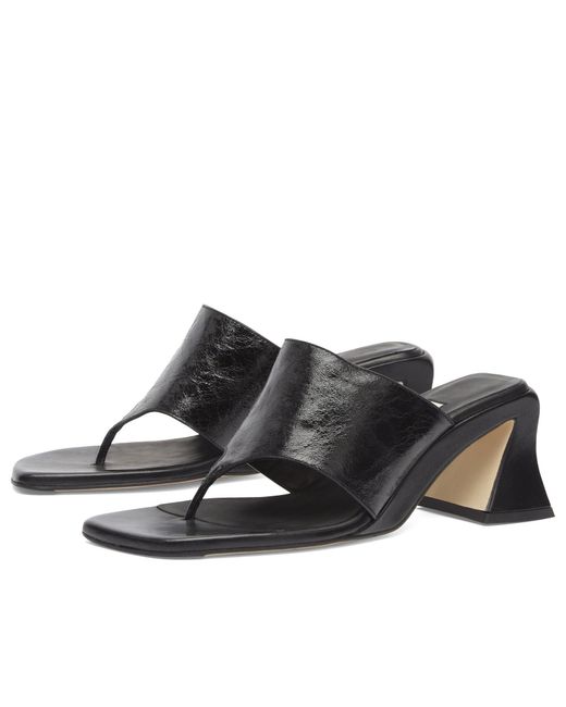Miista Black Ernie Thonge Sandals