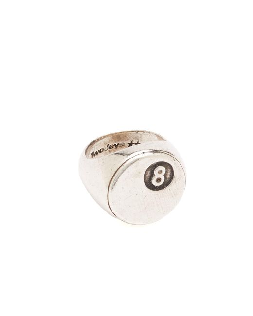 Twojeys Metallic 8 Ball Ring