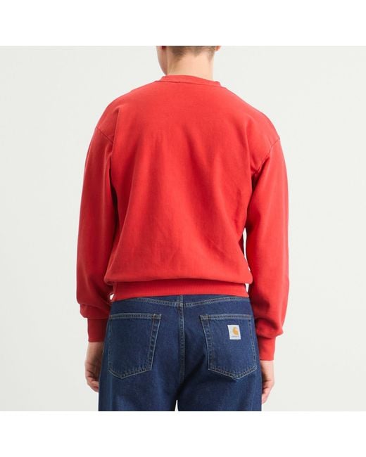 Aries Red Premium Aged Temple Sweatshirt for men