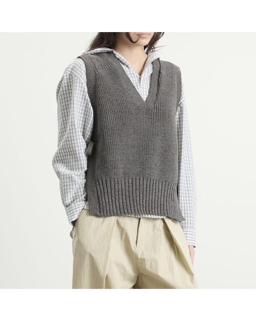 Beams Boy Gray Knitted Vest Top
