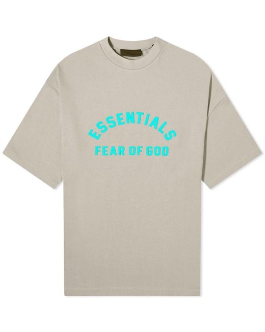 Fear Of God Gray Spring Printed Logo T-Shirt for men