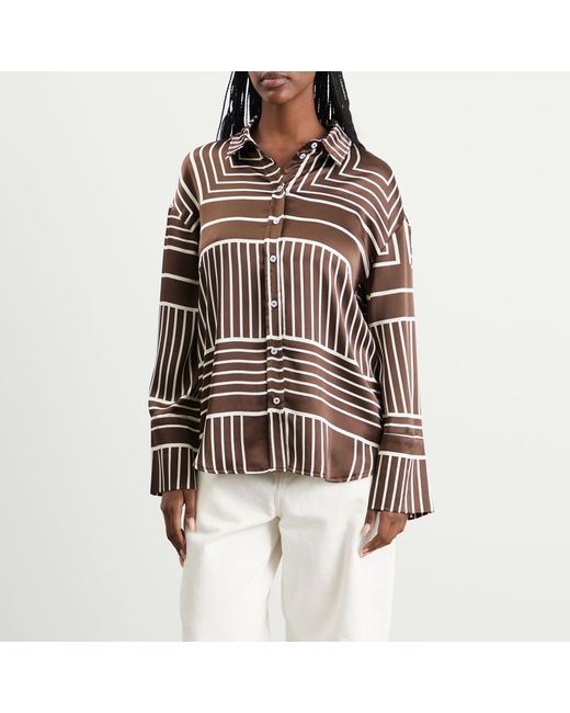 4th & Reckless Brown Amira Print Shirt